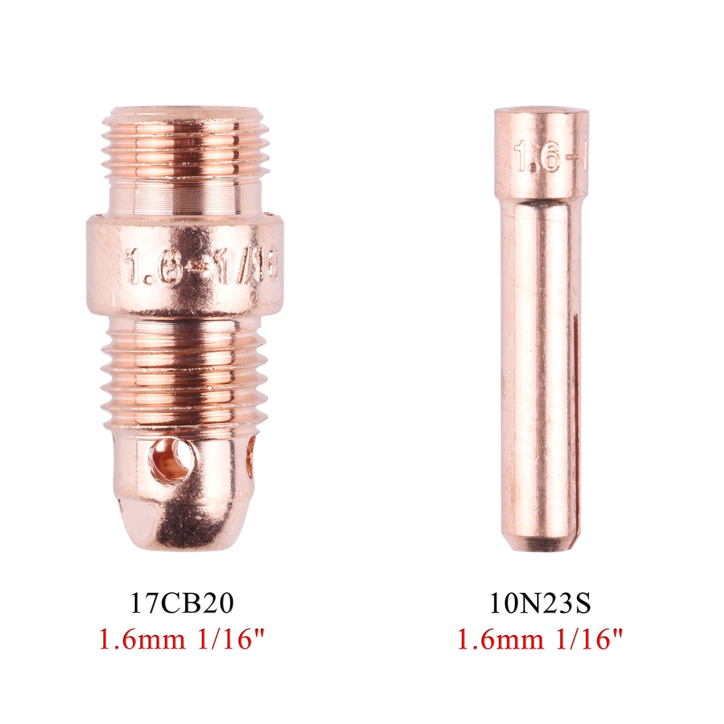 1.0/1.6/2.4/3.2mm TIG Collet And Collet Body 10N22S 10N23S 10N24S 10N25S 17CB20  TIG WP17 18 26 Torch - KiwisLove