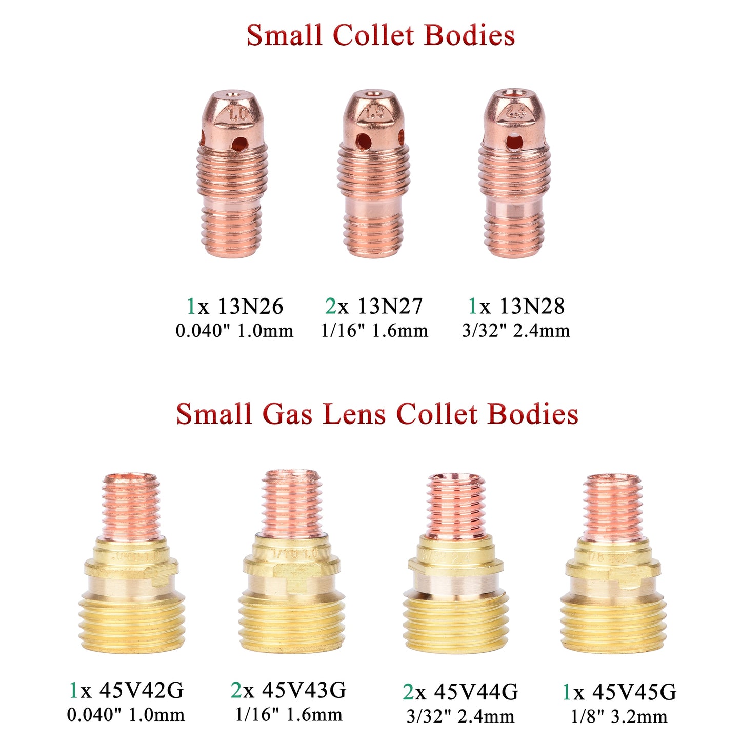 58Pcs TIG Welding Torch Lengthen Nozzle Gas Lens 10# High Temperature Glass Kit Durable Practical Accessories  For WP9 WP20 WP25 - KiwisLove