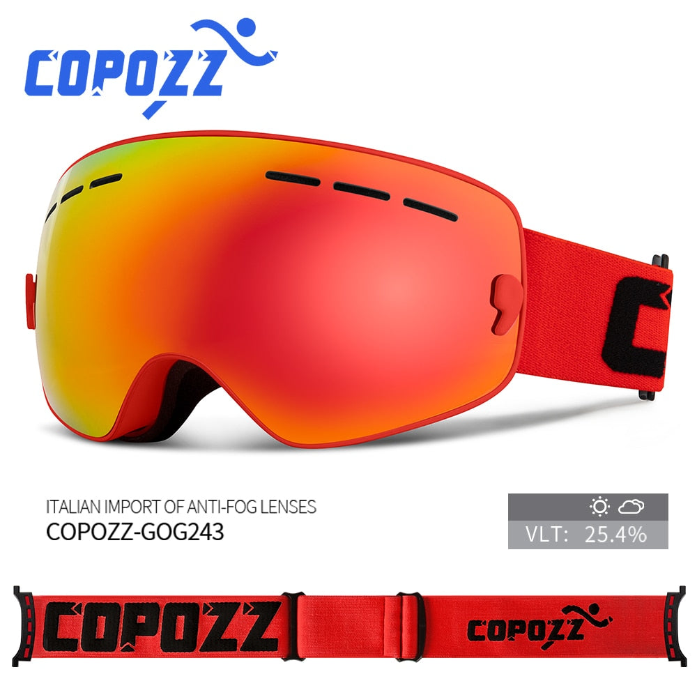 COPOZZ Kids Ski Goggles Small Size for Children Double UV400 anti-fog mask glasses skiing Girls Boys Snowboard goggles GOG-243 - KiwisLove