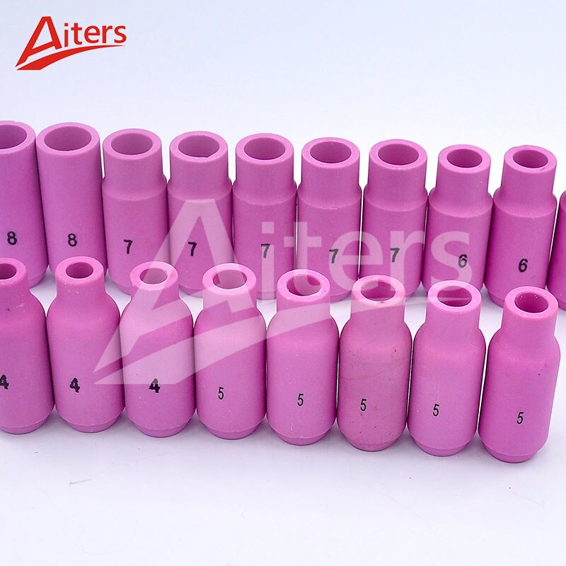 TIG 62PCS for WP17/18/26 kit Alumina Ceramic Nozzle Cup with Collets Back Cap and Collet bodies Welding Accessories - KiwisLove