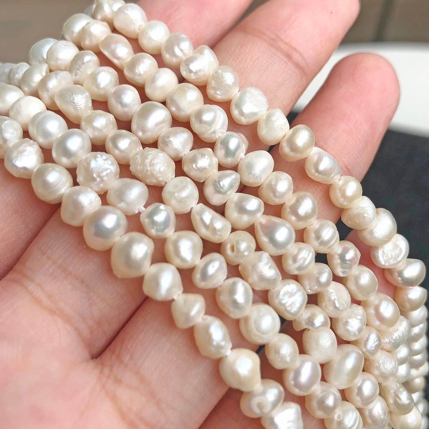 Real Natural Freshwater Pearl Irregular Cultured Small Pearls Punch Beads For Jewelry Making Diy Women&#39;s Necklace Bracelet - KiwisLove