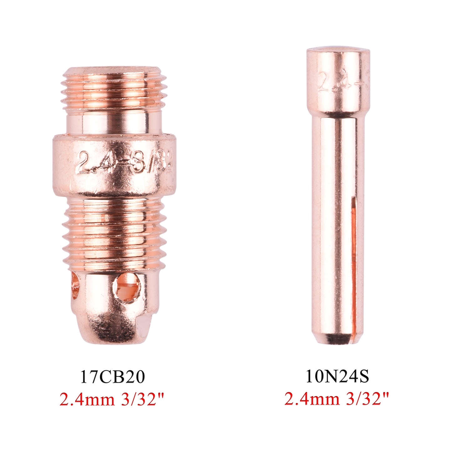 1.0/1.6/2.4/3.2mm TIG Collet And Collet Body 10N22S 10N23S 10N24S 10N25S 17CB20  TIG WP17 18 26 Torch - KiwisLove