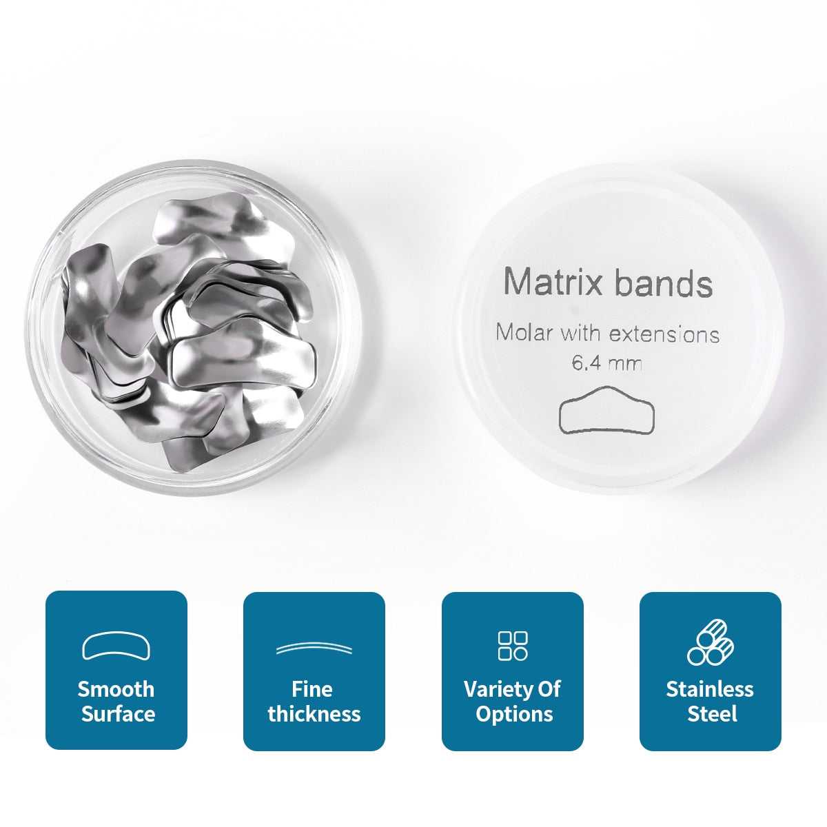 AZDENT Dental Sectional Matrix Contoured System Metal Dentistry Resin Clamping Seperating Ring Autoclavable - KiwisLove