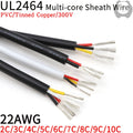 10M 22AWG UL2464 Sheathed Wire Cable Channel Audio Line 2 3 4 5 6 7 8 9 10 Cores Insulated Soft Copper Cable Signal Control Wire - KiwisLove