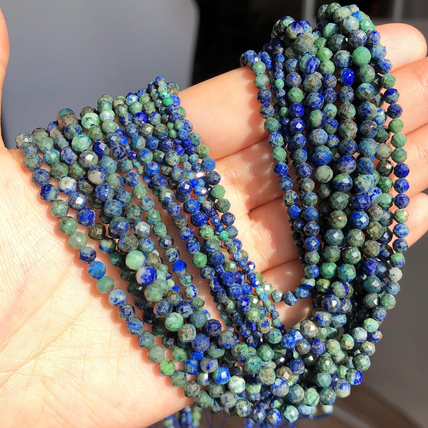 2 3 4 mm Lapis Lazuli Gems Stone Natural Faceted Loose Spacer Beads for Jewelry Making DIY Bracelet Earrings Accessories 15&#39;&#39; - KiwisLove