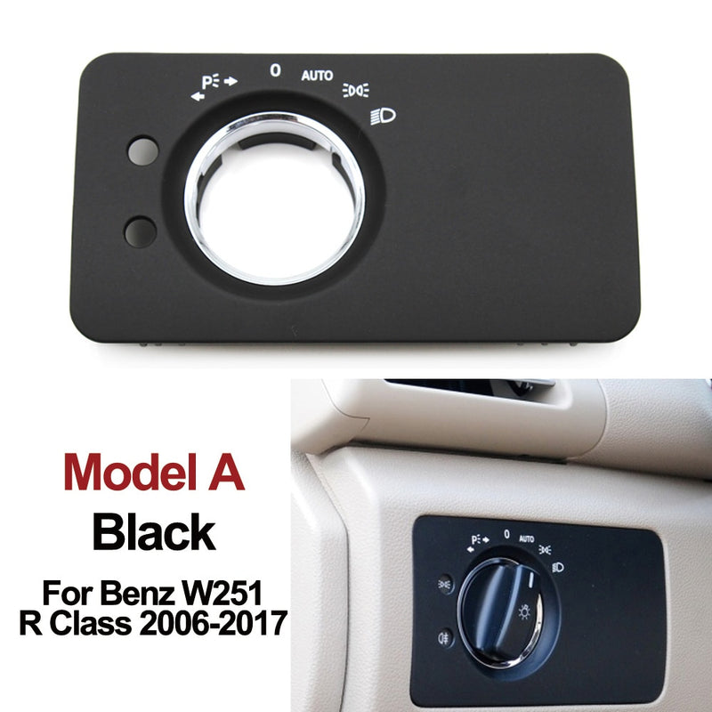 Car Interior Headlight Switch Button Panel Cover Trim Replacement For Mercedes Benz W251 R Class R300 R350 R400 R500 2005-2017 - KiwisLove