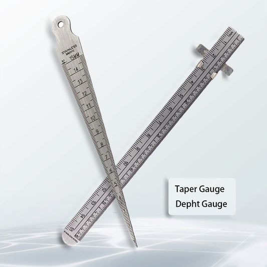 Economic 1.3mm thickness hole gap measuring tool Taper Gauge + Depth Gauge welding gage - KiwisLove