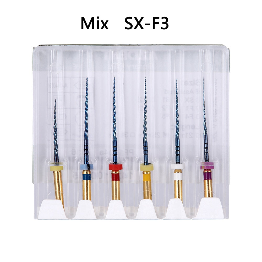 6pcs/Pack 25mm SX Dental Files Root Canal Use Rotary Heat Activated  Endodontic - KiwisLove