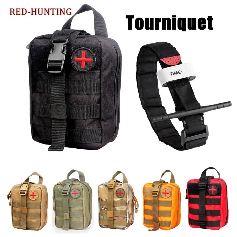 Airsoft First Aid Bag Only Molle Medical EMT Pouch Outdoor Tactical Emergency Utility Pack Outdoor Tourniquet Stap Equipment - KiwisLove