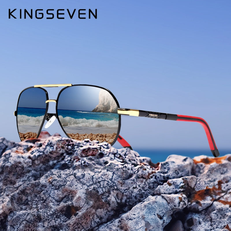 KINGSEVEN Men Vintage Aluminum Polarized Sunglasses Classic Brand Sun glasses Coating Lens Driving Shades For Men/Wome - KiwisLove
