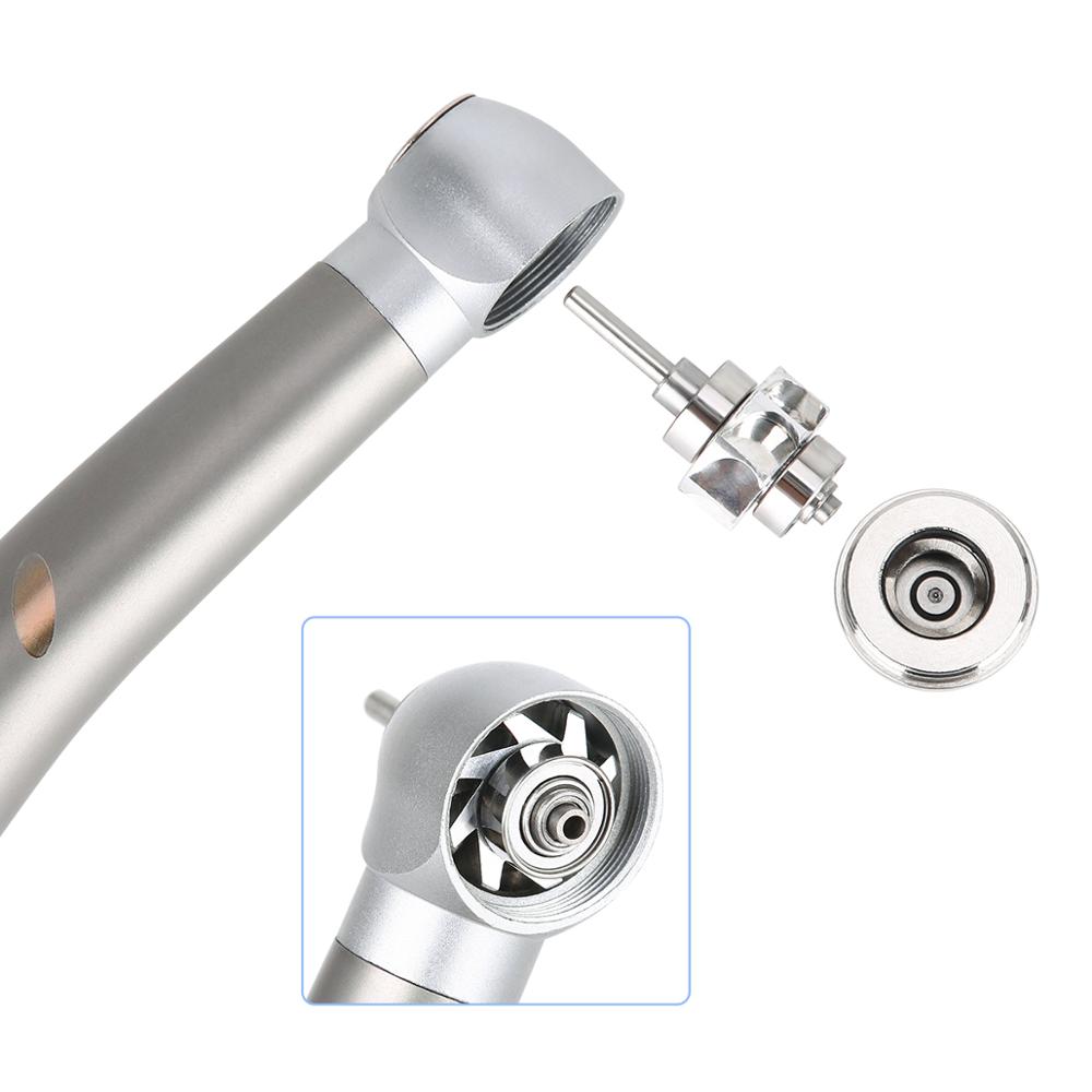 Dental E-Generator Shadowless Ring LED High Speed Ceramic Handpiece 4 / 2 Hole Standard Head Push Button - KiwisLove