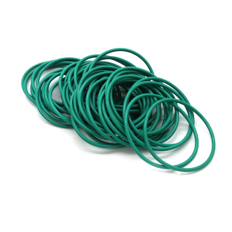 10pcs CS 2.4mm OD 8~60 mm Green FKM Fluorine Rubber O Ring Sealing Gasket Insulation Oil High Temperature Resistance Green - KiwisLove