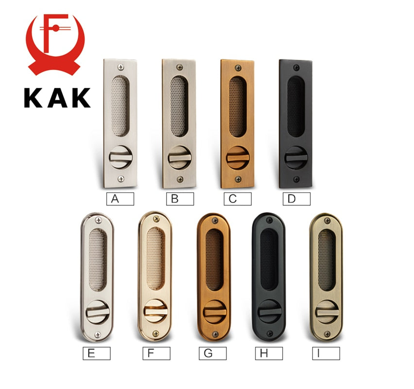 KAK Mute Mortice Sliding Door Lock Hidde Handle Interior Door Pull Lock Modern Anti-theft Room Wood Door Lock Furniture Hardware - KiwisLove