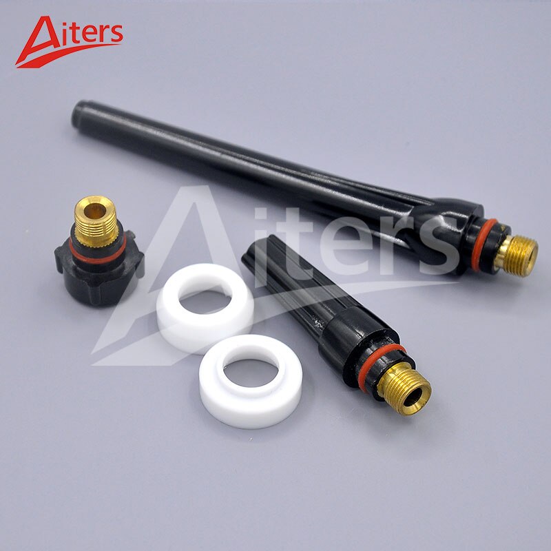 TIG Welding Torch 55PCS For WP-17/18/26 Stubby Gas Lens Pyrex Glass Cup Collet and Alumina Ceramic Nozzle Cups - KiwisLove