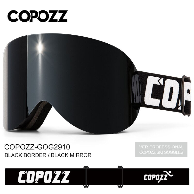 COPOZZ Ski Googles Snowboard Ski Glasses Men Women Anti-fog Cylindrical Snow Ski Goggles UV Protection Winter Sports Gafas Ski - KiwisLove