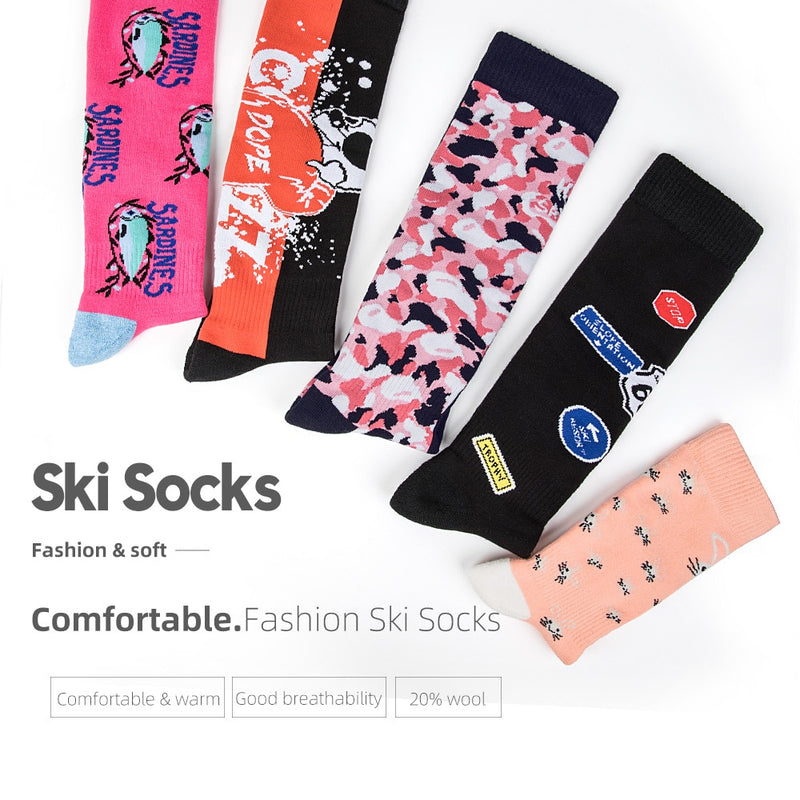 COPOZZ Thick Ski Socks Cotton Sports Snowboard Cycling Skiing Soccer Socks Men Women Child Absorption High Elastic Thermosocks - KiwisLove