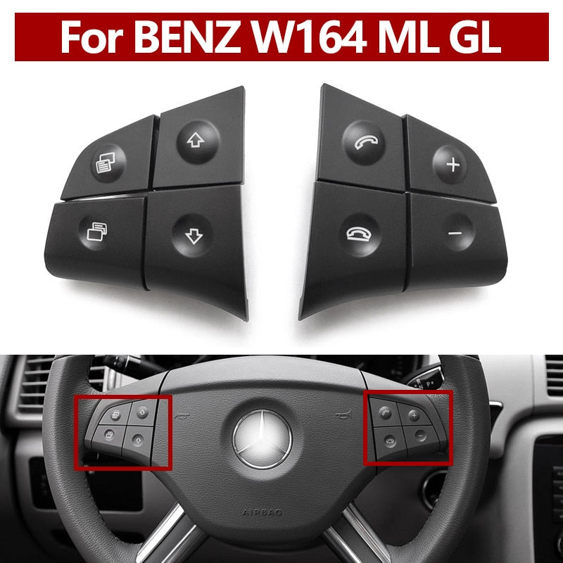 Car Multi-function Steering Wheel Push Buttons Phone Control Switch Key For Mercedes Benz W164 W245 W251 ML GL 300 350 400 450 - KiwisLove