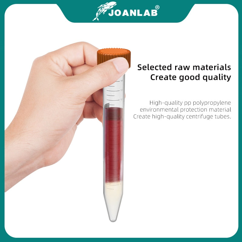 JOANLAB Plastic centrifuge tube 0.2 ml 0.5 ml 1.5 ml 2 ml 10 ml 15 ml 50ml micro scale pcr tube prp tube Lab equipment test tube - KiwisLove