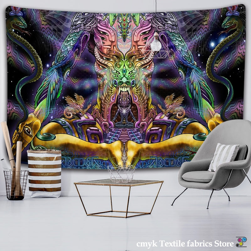 Mandela Wall hanging Tapestry psychedelic pattern yoga throw beach throw carpet Hippie Home Decor mandala Wall Tapestry Blanket - KiwisLove