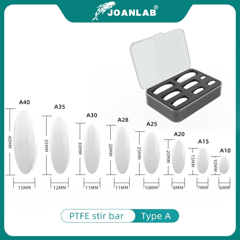 JOANLAB Official Store Magnetic Stirrer Stir Bar Size 15mm 20mm 25mm 28mm 30mm 35mm PTFE Magnetic Stirrer Mixer Stir Bars 10 pcs - KiwisLove