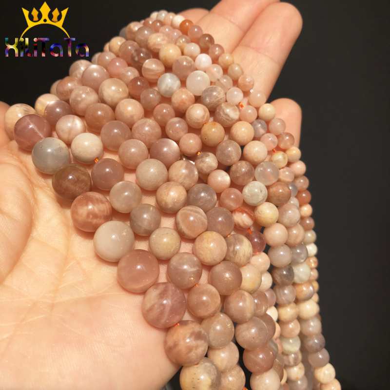 Natural Sun Stone Beads Round Loose Spacer Beads For Jewelry Making DIY Bracelets Necklace 15inches Strands 4mm/6mm/8mm/10mm - KiwisLove