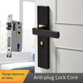 KAK American Black Mute Bedroom Door Lock with Keys Security Entrance Door Handle Lock Anti-theft Interior Door Knobs Lock - KiwisLove