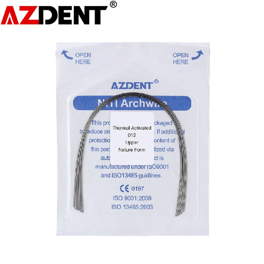 AZDENT 10 Pcs/Pack Dental Orthodontic Niti Thermal Activated Round Arch Wire Natural Form - KiwisLove