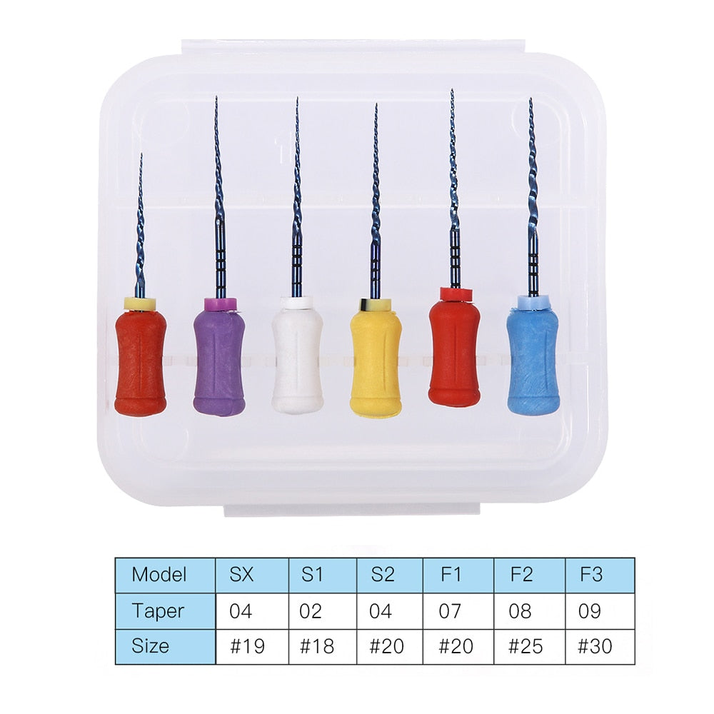 6pcs/Pack 25mm SX Dental Files Root Canal Use Rotary Heat Activated  Endodontic - KiwisLove