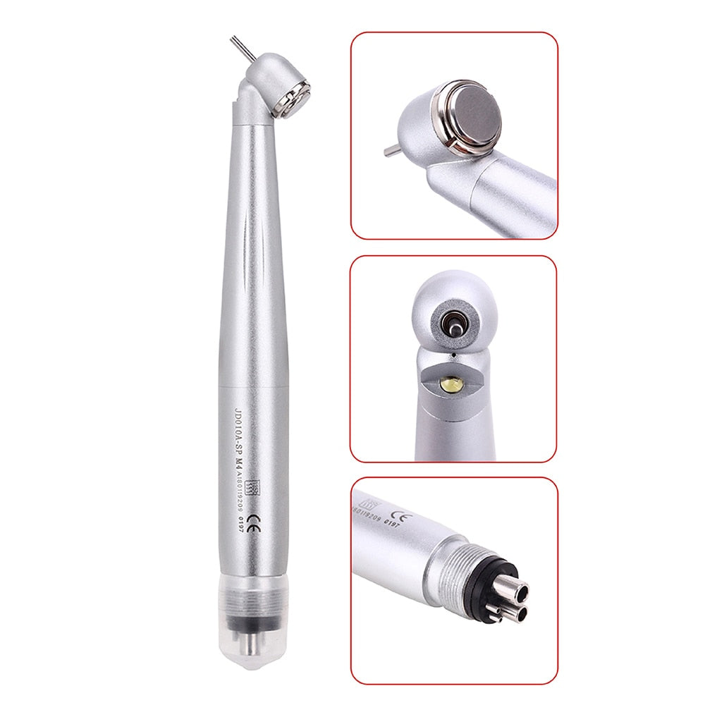 Dental 45 Degree E generator integrated LED Standard Push Button Handpiece Single Water Spray 2 or 4 Hole - KiwisLove