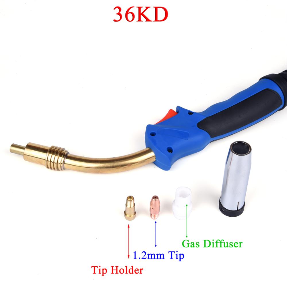 15AK 24KD 36KD Professional MIG MAG MB Welding Torch Air Cooled Contact Tip Swan Neck  Holder Gas Nozzle European Type - KiwisLove