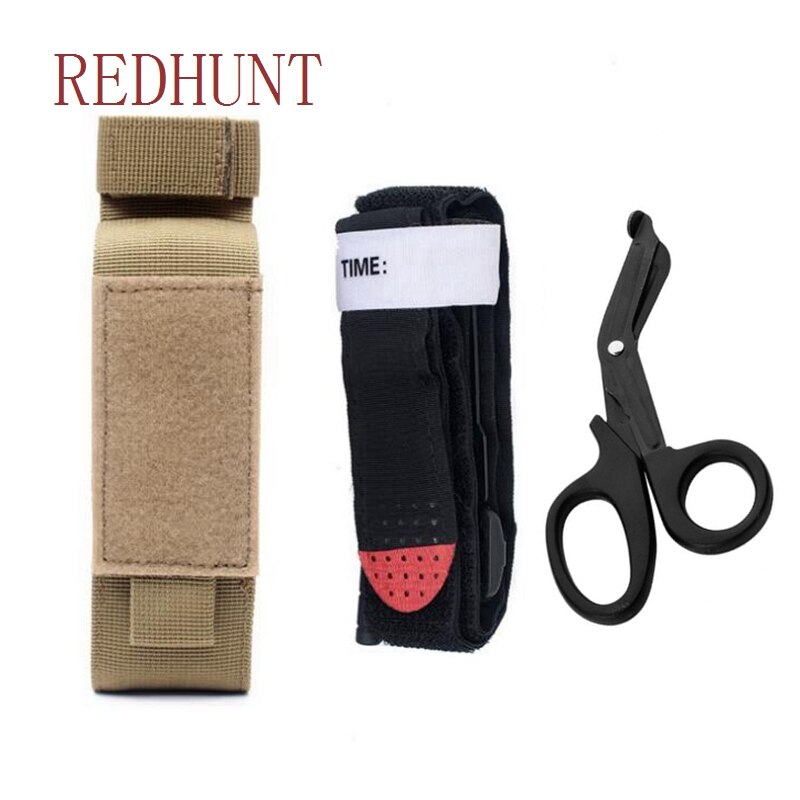 EDC Tourniquet Storage Bag Tactical Medical Scissor Pouch Molle Knife Flashlight Holster Case Military Hunting Accessories - KiwisLove