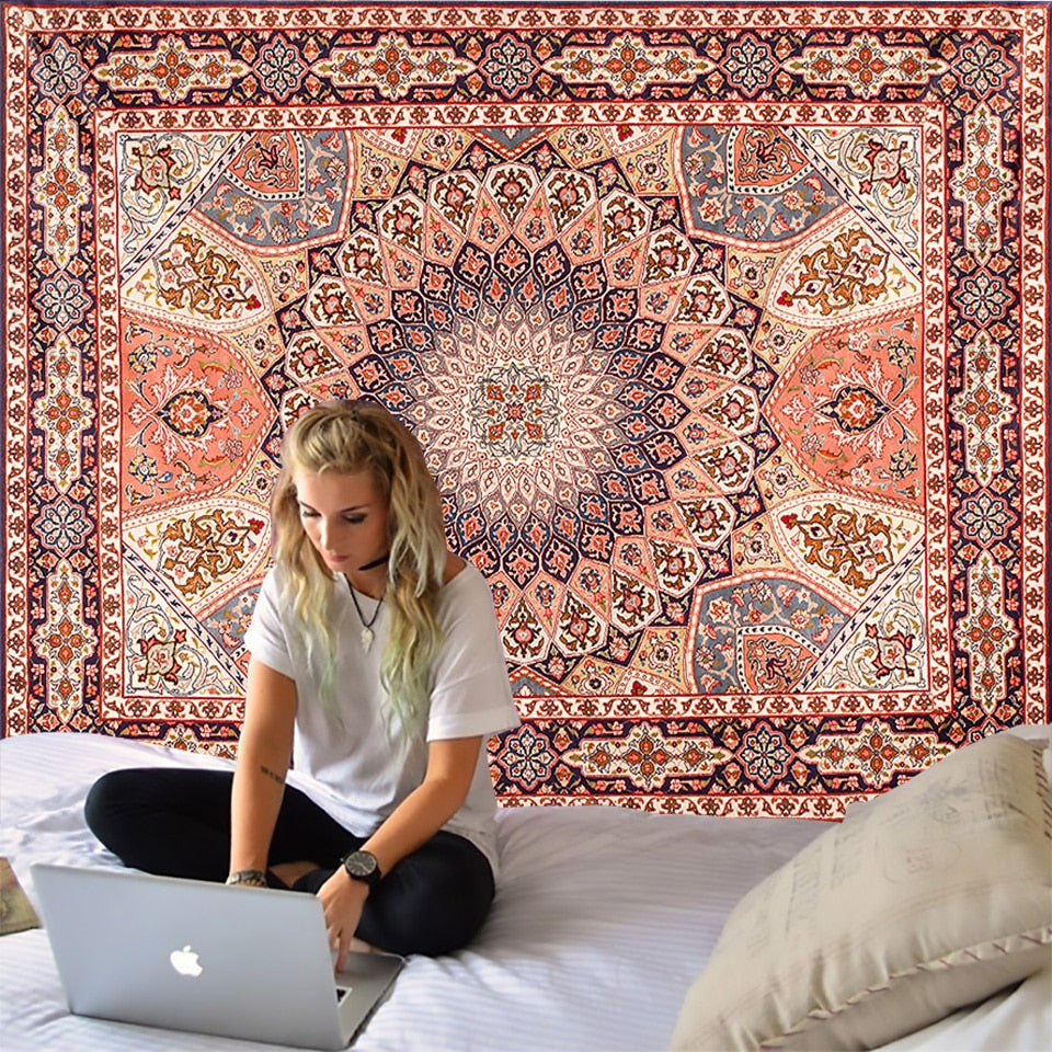 Indian Mandala Tapestry Wall Hanging Sandy Beach Throw Rug Blanket  Mattress psychedelic Bohemian Yoga Shawl Mat Mandala Tapestry - KiwisLove
