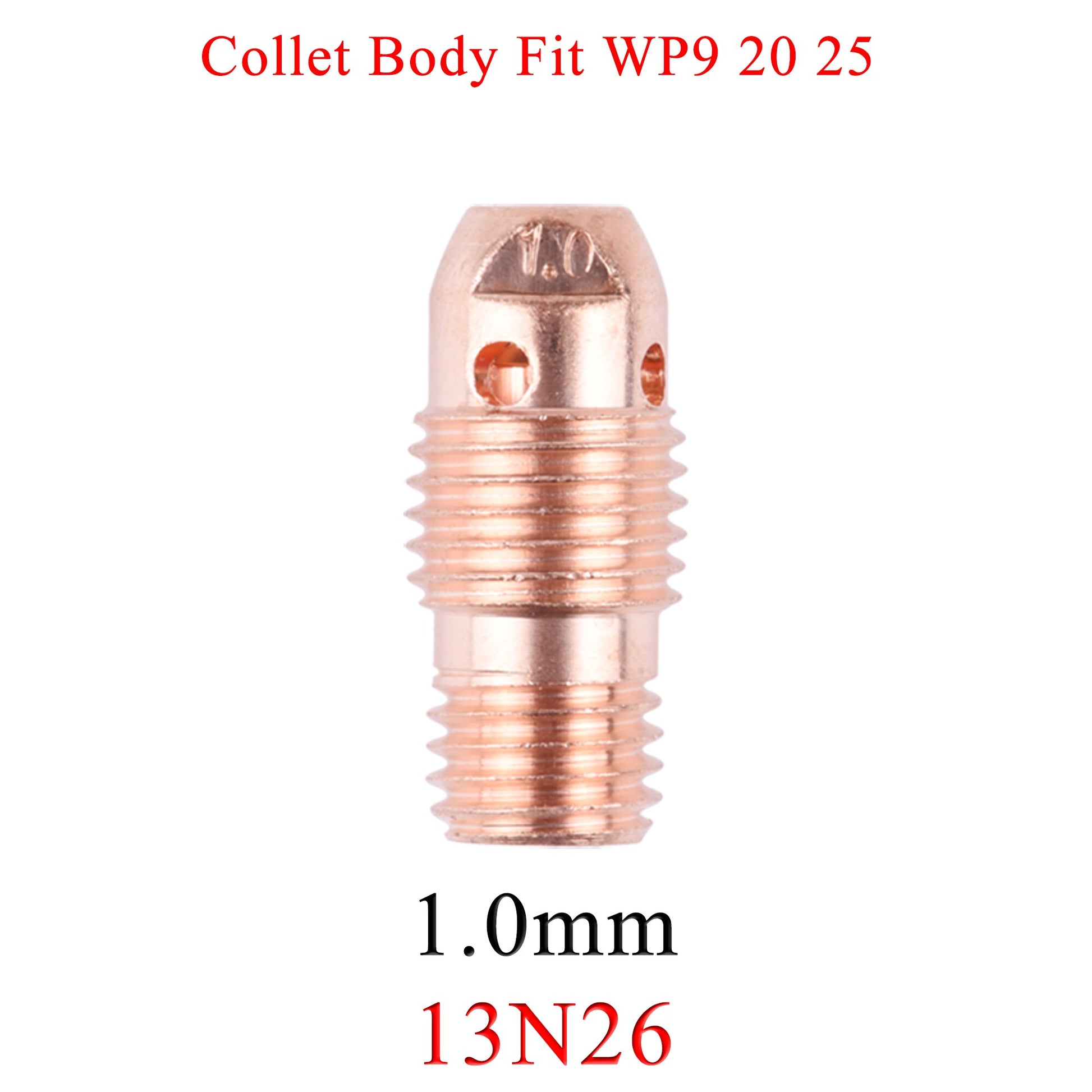 5/10Pcs 1.0/1.6/2.4/3.2mm TIG Collet Bodies 13N26 13N27 13N28 13N29 For TIG WP9 20 25 Welding Torch Accessories - KiwisLove