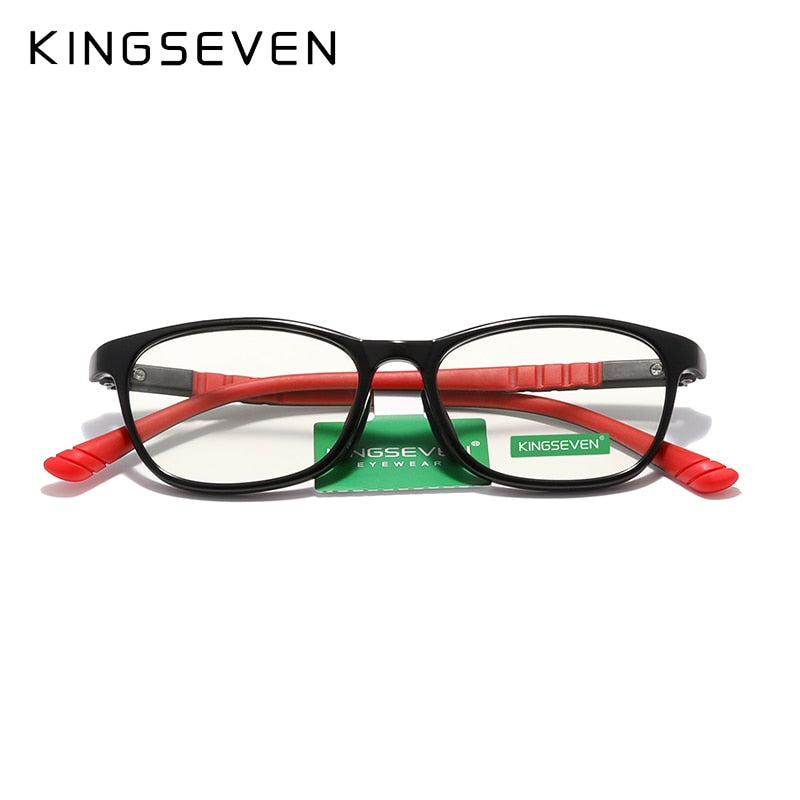 KINGSEVEN Anti Blue Light Glasses Kids Round Children Clear Bluelight Glasses Boys Girl Safety Shades Computer Glasses - KiwisLove