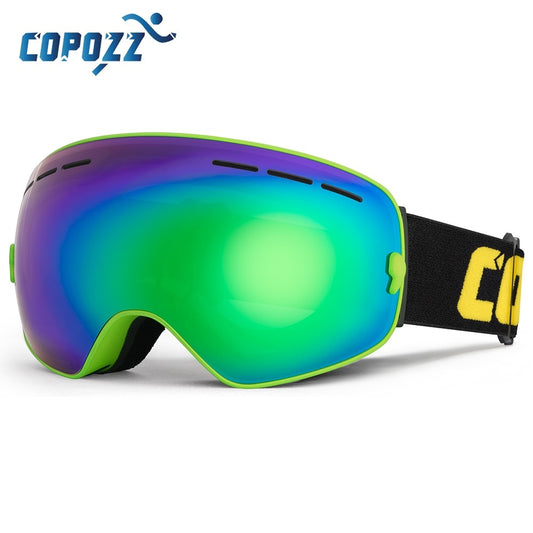COPOZZ brand ski goggles double layers UV400 anti-fog big ski mask glasses skiing snow men women snowboard goggles GOG-201 Pro - KiwisLove