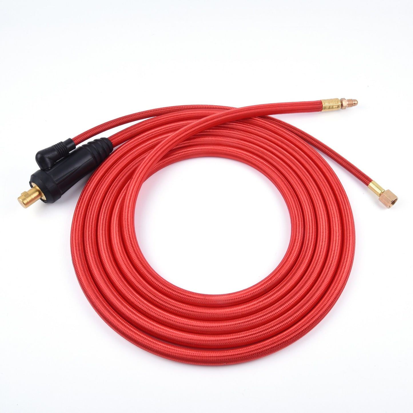 3.8/7.6m WP9 WP17 TIG Welding Torch Gas-Electric Integrated Red Soft Hose Cable Wires M12 DKJ 10-25 35-50 Euro Connector - KiwisLove