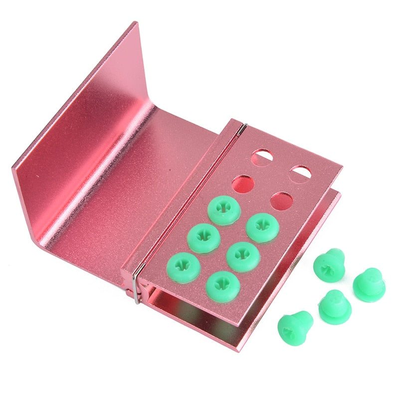 10 Holes Dental Bur Block Box For FG RA Bur Aluminum Metal Dental Burs Holder Support Stand Autoclavable - KiwisLove