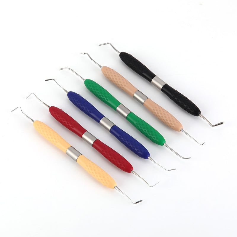 6pcs/Kit Dental Resin Filler Aesthetic Restoration Kit Fit For LM Resin Knife Plastic Dresser With Silicone Handle High Quality - KiwisLove