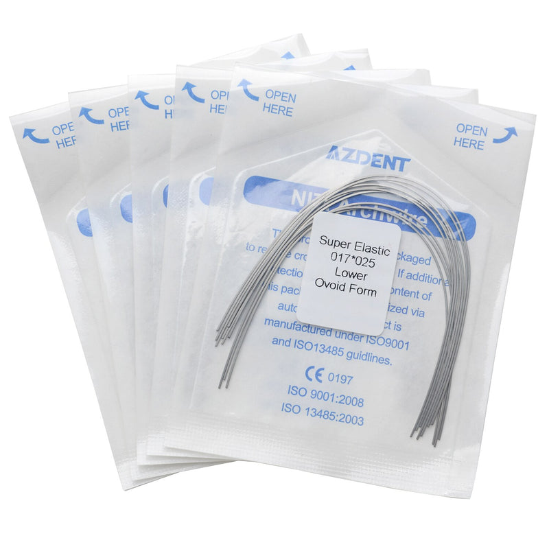 10Pcs/Pack Azdent Super Elastic NITI Arch Wire Square Type Dental Orthodontics Archwire  Oval/ Natural - KiwisLove