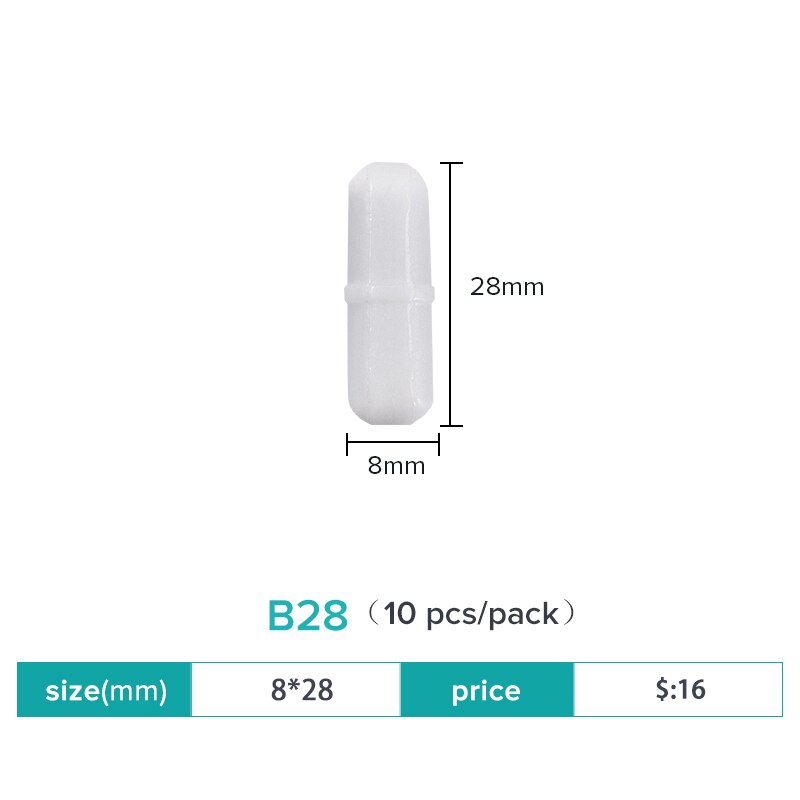 JOANLAB Official Store Magnetic Stirrer Stir Bar Size 15mm 20mm 25mm 28mm 30mm 35mm PTFE Magnetic Stirrer Mixer Stir Bars 10 pcs - KiwisLove