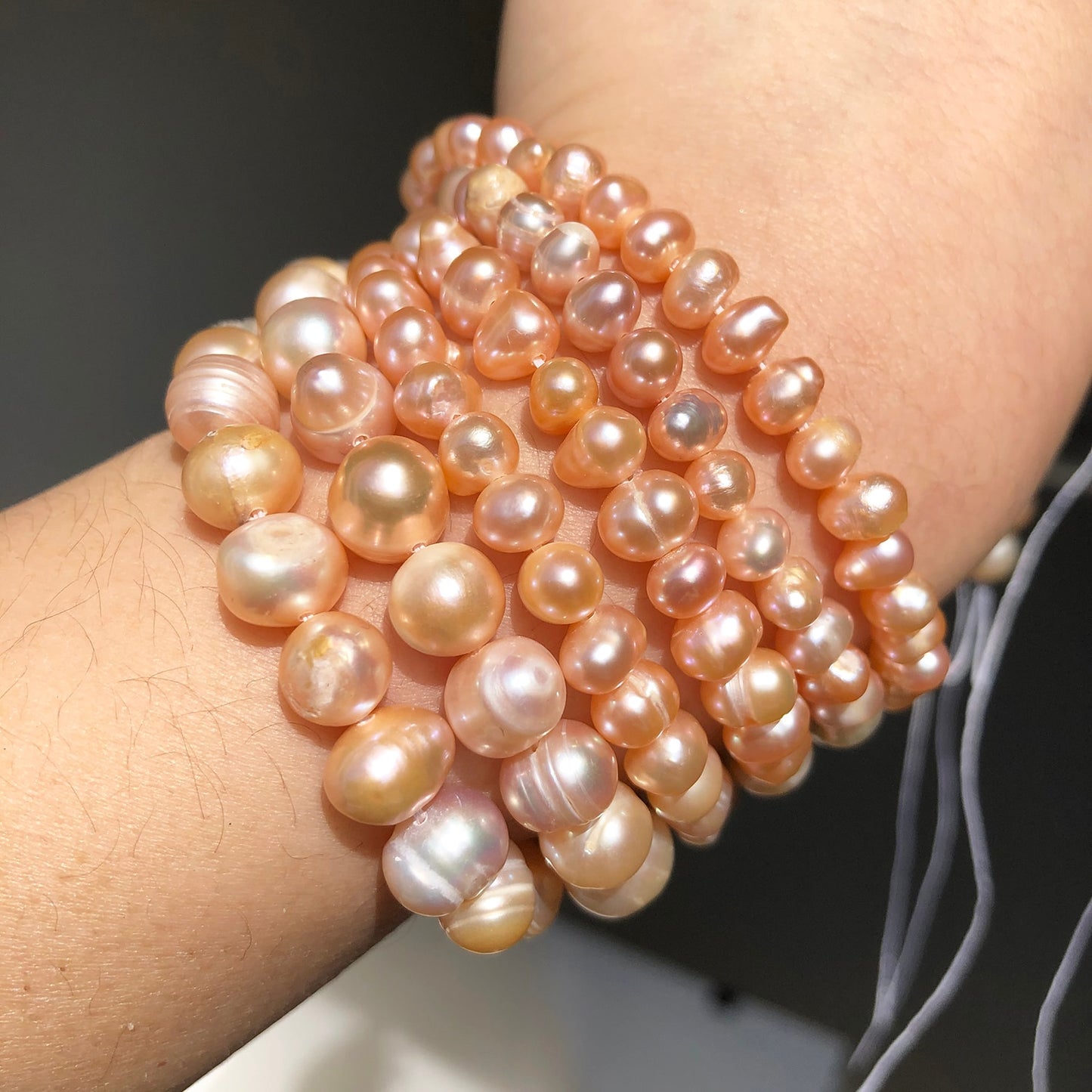 3-9mm Natural Pink Freshwater Pearls Punch Pearl Beads for DIY Women Elegant Necklace Bracelet Jewelry Making 15&#39;&#39; Wholesale - KiwisLove