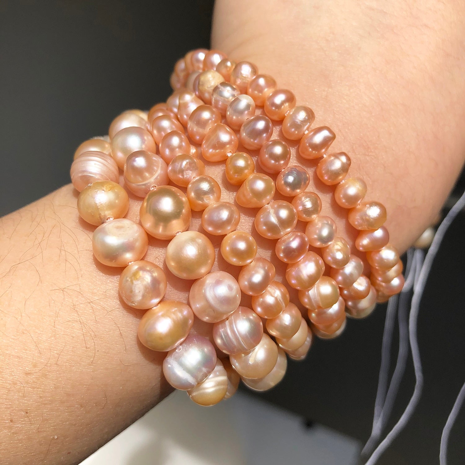 3-9mm Natural Pink Freshwater Pearls Punch Pearl Beads for DIY Women Elegant Necklace Bracelet Jewelry Making 15&#39;&#39; Wholesale - KiwisLove