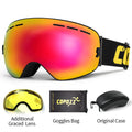 COPOZZ Brand Professional Ski Goggles Double Layers Lens Anti-fog UV400 Big Ski Glasses Skiing Snowboard Men Women Snow Goggles - KiwisLove