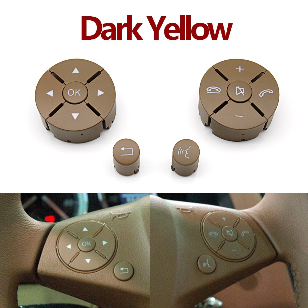 Car Steering Wheel Buttons Control Switch Trim Cover Kit For Mercedes Benz W204 X204 W212 C E GLK Class C180 C260 E200 - KiwisLove