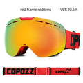 COPOZZ Frameless Ski Goggles with Magnetic Lens Skateboard Skiing Anti-fog UV400 Snowboard Goggles Men Women Ski Glasses Eyewear - KiwisLove