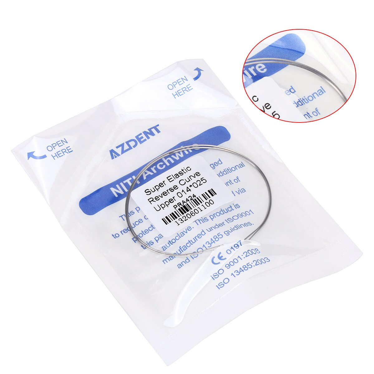 AZDENT Dental Super Elastic NITI Reverse Curve Arch Wires Normal Form Orthodontic Archwire - KiwisLove