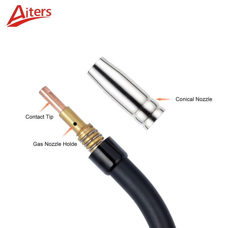 19PCS 15AK Welding Torch Nozzle Part Kit Conical Nozzle Contact Tips Set For Binzel 15AK MIG MAG Welder Accessories - KiwisLove