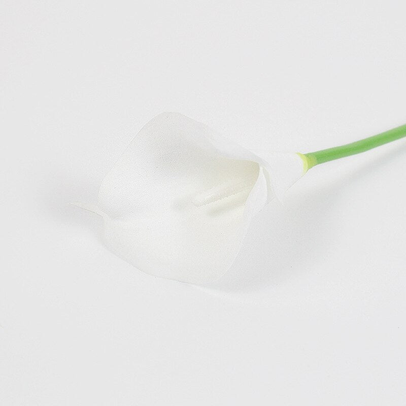 10Pcs PU Artificial Flowers Calla Lily Real Touch Bridal Bouquet High Quality Fake Flower Wedding Home Table Decoration Autumn - KiwisLove