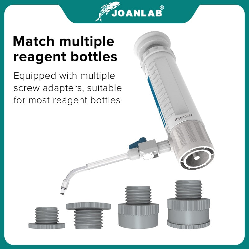 JOANLAB Official Store Bottle Top Dispenser Adjustable Quantitative Laboratory Dispenser Autoclavable Lab Equipment With Bottle - KiwisLove