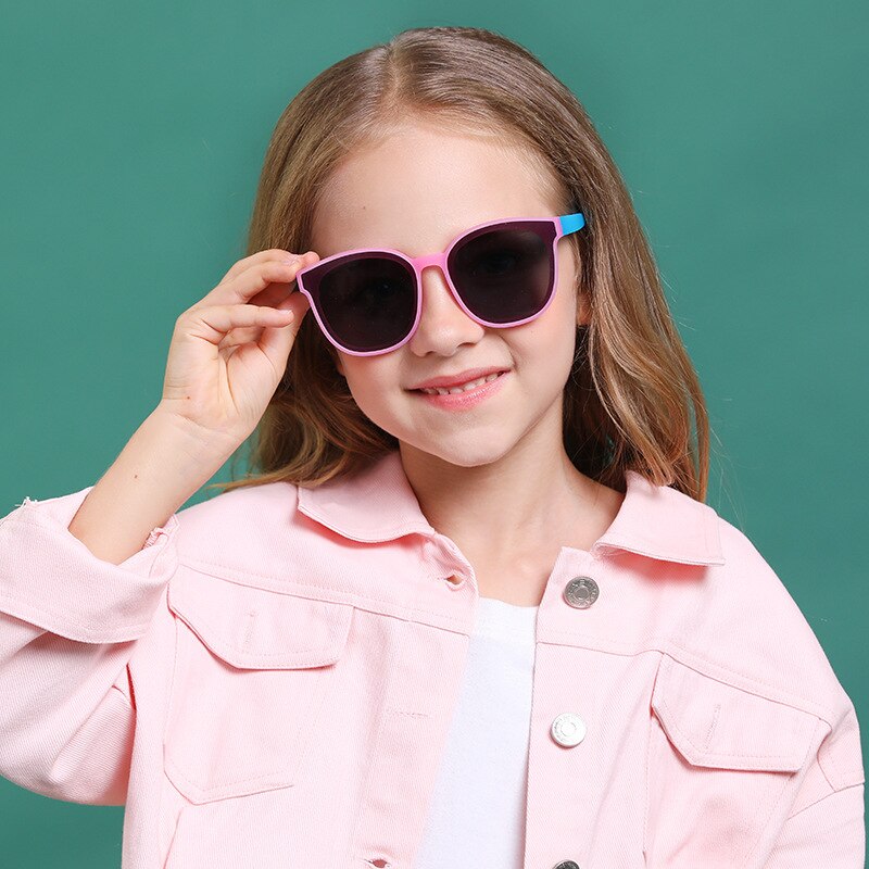 Kids Sunglasses Polarized Brand Sun Glasses For Boy Girl Children Carton Silicone Flexible Child Spectacles UV400  Eyewear 18065 - KiwisLove